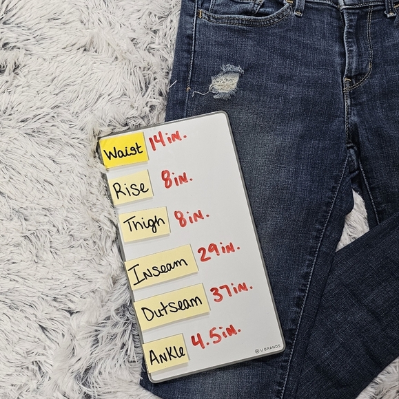 LEVI'S | 710 SUPER SKINNY DISTRESSED JEANS \\ SIZE 27\28 WAIST WOMENS - Picture 11 of 11